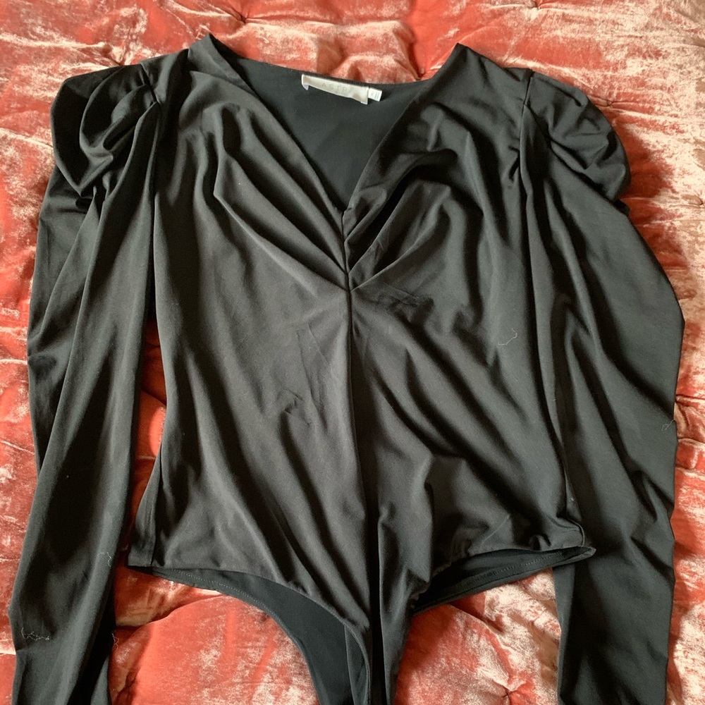 Black Astr long sleeved body suit